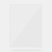 Minimalistische elegante bruiloft Acryl Welkomstbo Acryl Bord (Voorkant)