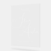 Minimalistische elegante bruiloft Acryl Welkomstbo Bord (Hoek)