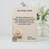  minimalistische elegante bruiloft bedankkaart (Staand voorkant)