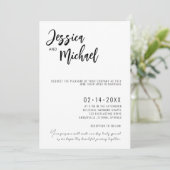 💍 minimalistische elegante bruiloft kaart (Staand voorkant)