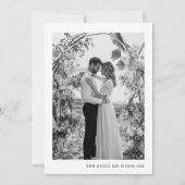 💍 minimalistische elegante bruiloft kaart (Achterkant)