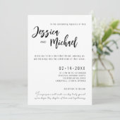 💍 minimalistische elegante bruiloft kaart (Staand voorkant)