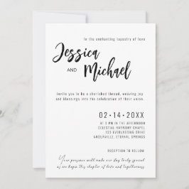 💍 minimalistische elegante bruiloft kaart
