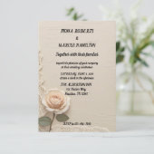  minimalistische elegante bruiloft RSVP kaartje (Staand voorkant)