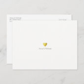 Minimalistische elegante bruiloft save-the-date wi aankondigingskaart (Voorkant / Achterkant)