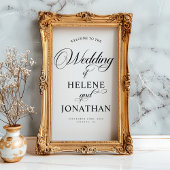 Minimalistische Elegante Bruiloft Welkomstbord Dec Raamsticker