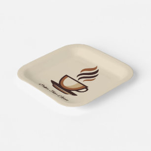 Minimalistische Elegante Bruine Koffie business lo Papieren Bordje