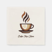 Minimalistische Elegante Bruine Koffie business lo Servet (Voorkant)