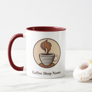 Minimalistische Elegante Bruine Koffie espresso sh Mok
