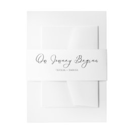 Minimalistische Elegante Calligrafie Uitnodigingen Wikkel