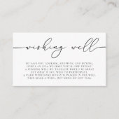 Minimalistische Elegante Calligrafie Wensput Informatiekaartje (Voorkant)