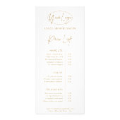 Minimalistische Elegante Champagne Moderne prijsli Reclamekaart (Voorkant)