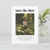 Minimalistische elegante chique bruiloft | Foto sc Save The Date (Staand voorkant)