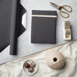Minimalistische Elegante Chique Effen Antracietgri Cadeaupapier