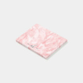 Minimalistische elegante chique koraal roze veer t post-it® notes (Schuin)