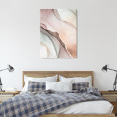 Minimalistische elegante chique Waterverf Canvas Afdruk (Insitu (Slaapkamer))