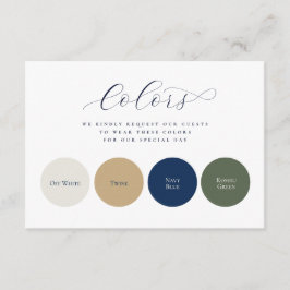 Minimalistische Elegante Cirkels 4 Kleuren Trouwfe Informatiekaartje