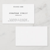 Minimalistische Elegante Classic Sjabloon Nostalgi Visitekaartje (Voorkant / Achterkant)