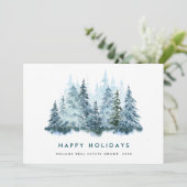 Minimalistische Elegante Corporate Kerstgroet Feestdagenkaart (Staand voorkant)