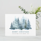 Minimalistische Elegante Corporate Kerstgroet Feestdagenkaart (Staand voorkant)