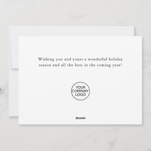Minimalistische Elegante Corporate Kerstgroet Feestdagenkaart (Achterkant)