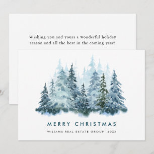 Minimalistische Elegante Corporate Kerstgroet Feestdagenkaart