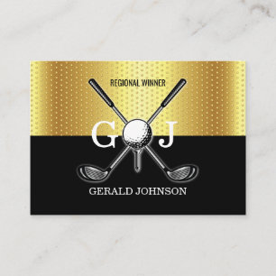 Minimalistische Elegante Custom Golf Monogram Desi Visitekaartje
