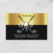 Minimalistische Elegante Custom Golf Monogram Desi Visitekaartje (Achterkant)