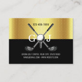 Minimalistische Elegante Custom Golf Monogram Desi Visitekaartje (Achterkant)