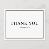 Minimalistische elegante dank u briefkaart (Voorkant)