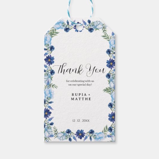 Minimalistische Elegante Dank U Favor Geschenk Cadeaulabel (Voorkant)