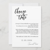 💍 Minimalistische Elegante Datumwijziging Save The Date (Voorkant)
