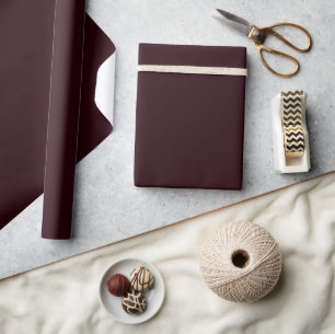 Minimalistische Elegante Donkerrode Kerstkleur Cadeaupapier