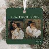 Minimalistische Elegante Eenvoudige 4 Foto Moss Ke Metalen Ornament