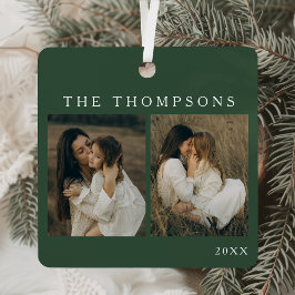 Minimalistische Elegante Eenvoudige 4 Foto Moss Ke Metalen Ornament