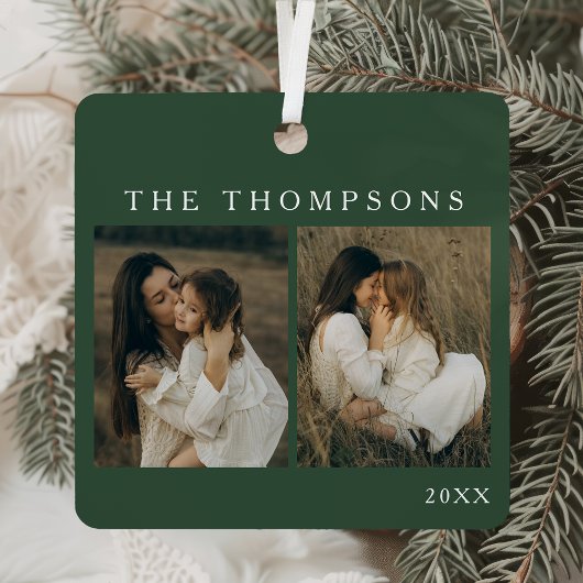 Minimalistische Elegante Eenvoudige 4 Foto Moss Ke Metalen Ornament