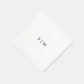 Minimalistische elegante eenvoudige bruiloft serve servet (Hoek)