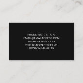 Minimalistische elegante eenvoudige custom wit zwa visitekaartje (Achterkant)