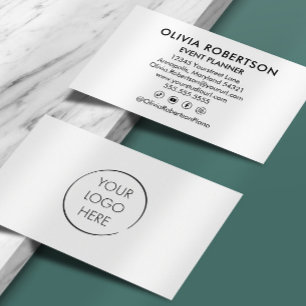 Minimalistische Elegante Eenvoudige Logo Aangepast Visitekaartje
