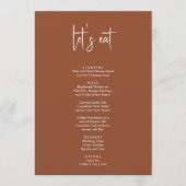 Minimalistische elegante eenvoudige moderne trouwm menu (Voorkant)