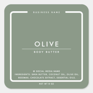 Minimalistische elegante eenvoudige moderne wrap-a vierkante sticker