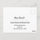💍 Minimalistische Elegante eenvoudige RSVP Briefkaart (Achterkant)