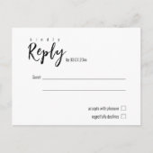 💍 Minimalistische Elegante eenvoudige RSVP Briefkaart (Voorkant)