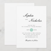 Minimalistische elegante eenvoudige schone klassie kaart (Voorkant / Achterkant)