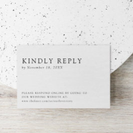 Minimalistische Elegante Eenvoudige & Schoone Onli RSVP Kaartje