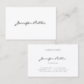 Minimalistische Elegante Eenvoudige Sjabloon Profe Visitekaartje (Voorkant / Achterkant)