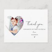 Minimalistische Elegante Eerste Verjaardagsfoto Da Briefkaart (Voorkant)