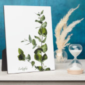 Minimalistische elegante eucalyptusplaque fotoplaat (Zijkant)