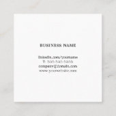 Minimalistische Elegante Faux Copper Line Advocaat Vierkante Visitekaartje (Achterkant)