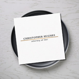 Minimalistische Elegante Faux Copper Line Advocaat Vierkante Visitekaartje